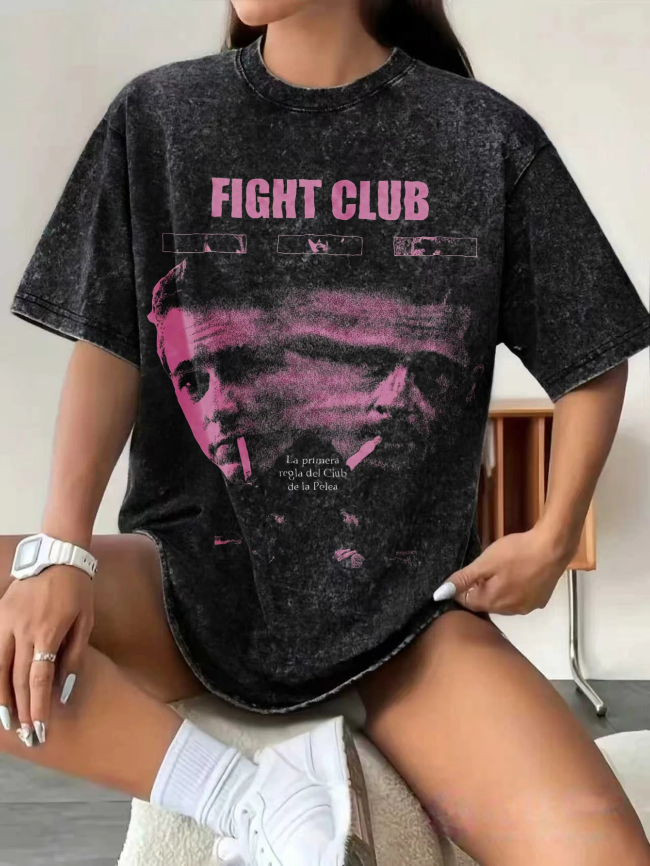 TV Fight Club Movie Pattern Men's Printed T-shirt Casual Retro Pure Cotton Short Sleeved T-shirt Unseix Loose Oversized T-shirt
TV Fight Club Movie Pattern Men's Printed T-shirt Casual Retro Pure Cotton Short Sleeved T-shirt Unseix Loose Oversized T-shirt