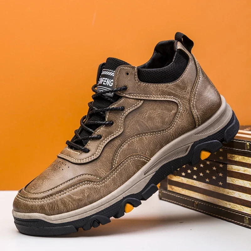 Leather Men Sneakers Odor Proof Working Shoes for Men Climbing Outdoor Casual Shoes Wear-resistant Non-slip Breathable Men Shoes
Leather Men Sneakers Odor Proof Working Shoes for Men Climbing Outdoor Casual Shoes Wear-resistant Non-slip Breathable Men Shoes