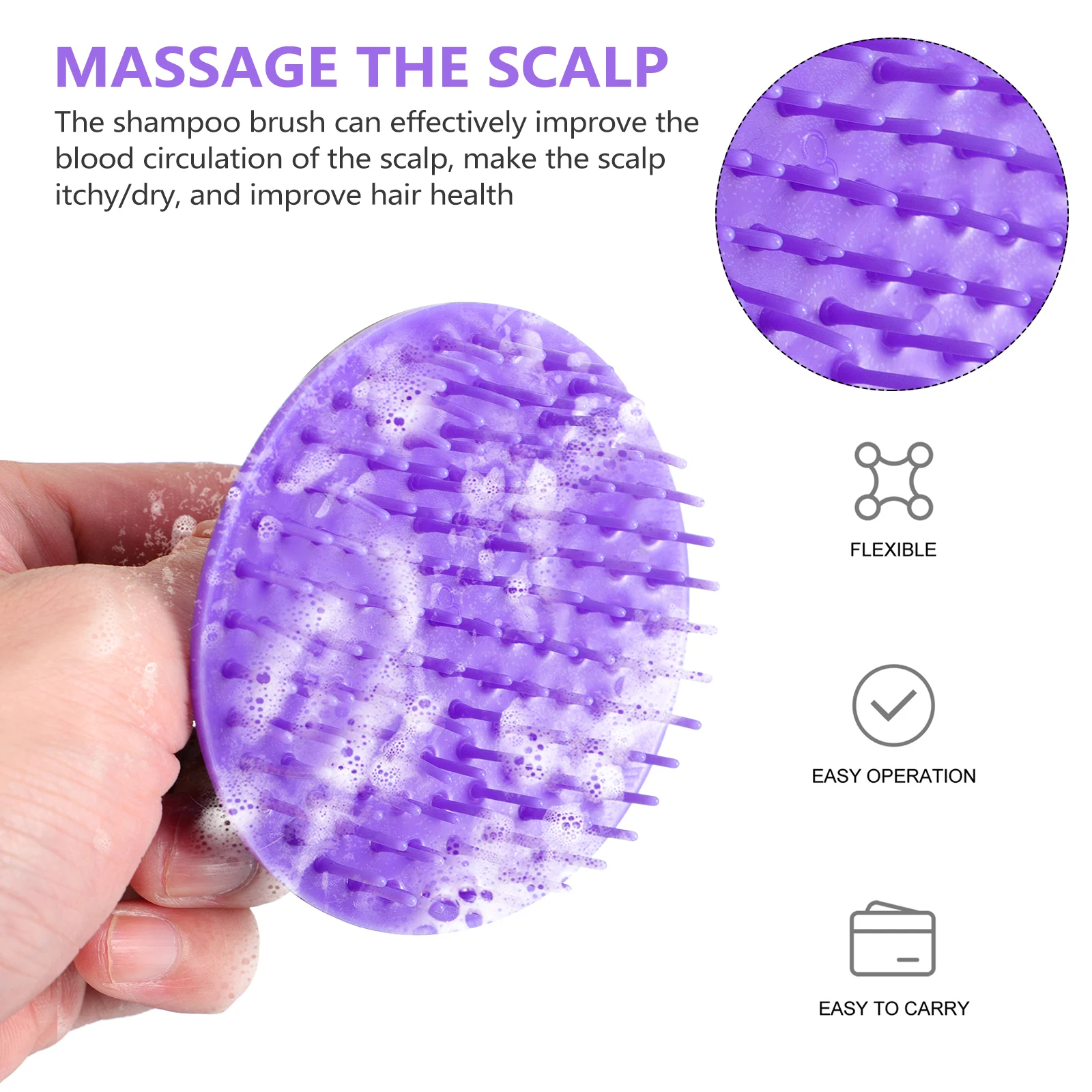6pcs Shampoo Ergonomic Gentle Scalp Massager Dandruff Shampoo Brush Removal Tool Hair Cleansing Massage Relaxation
6pcs Shampoo Ergonomic Gentle Scalp Massager Dandruff Shampoo Brush Removal Tool Hair Cleansing Massage Relaxation