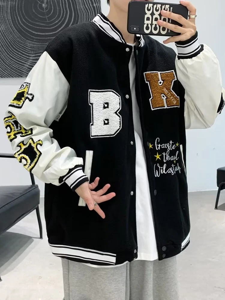 Свободный крой, бейсбольный джет с вышивкой букв для мужчин, осенний новый Sle, американский модный брендовый джет в стиле пэчворк, студенческая пара, одежда...
Свободный крой, бейсбольный джет с вышивкой букв для мужчин, осенний новый Sle, американский модный брендовый джет в стиле пэчворк, студенческая пара, одежда...