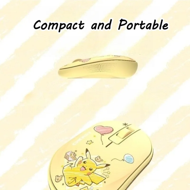 Wireless Bluetooth Dual-Mode Mouse Pokemon Theme Cartoon Pikachu Mouse Compact Portable Silent Mouse for Mac Laptop Computer
Wireless Bluetooth Dual-Mode Mouse Pokemon Theme Cartoon Pikachu Mouse Compact Portable Silent Mouse for Mac Laptop Computer