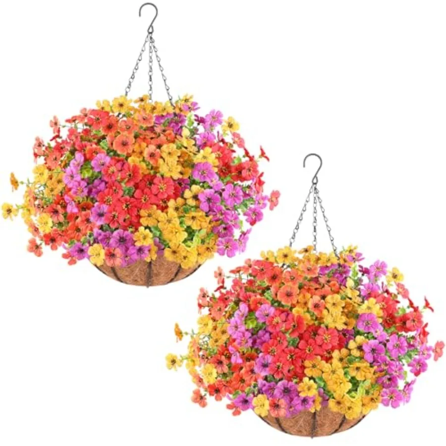 Outdoor UV-resistant artificial hanging flowers in baskets, realistic silk plants in green and white for porch, patio, and gard
Outdoor UV-resistant artificial hanging flowers in baskets, realistic silk plants in green and white for porch, patio, and gard