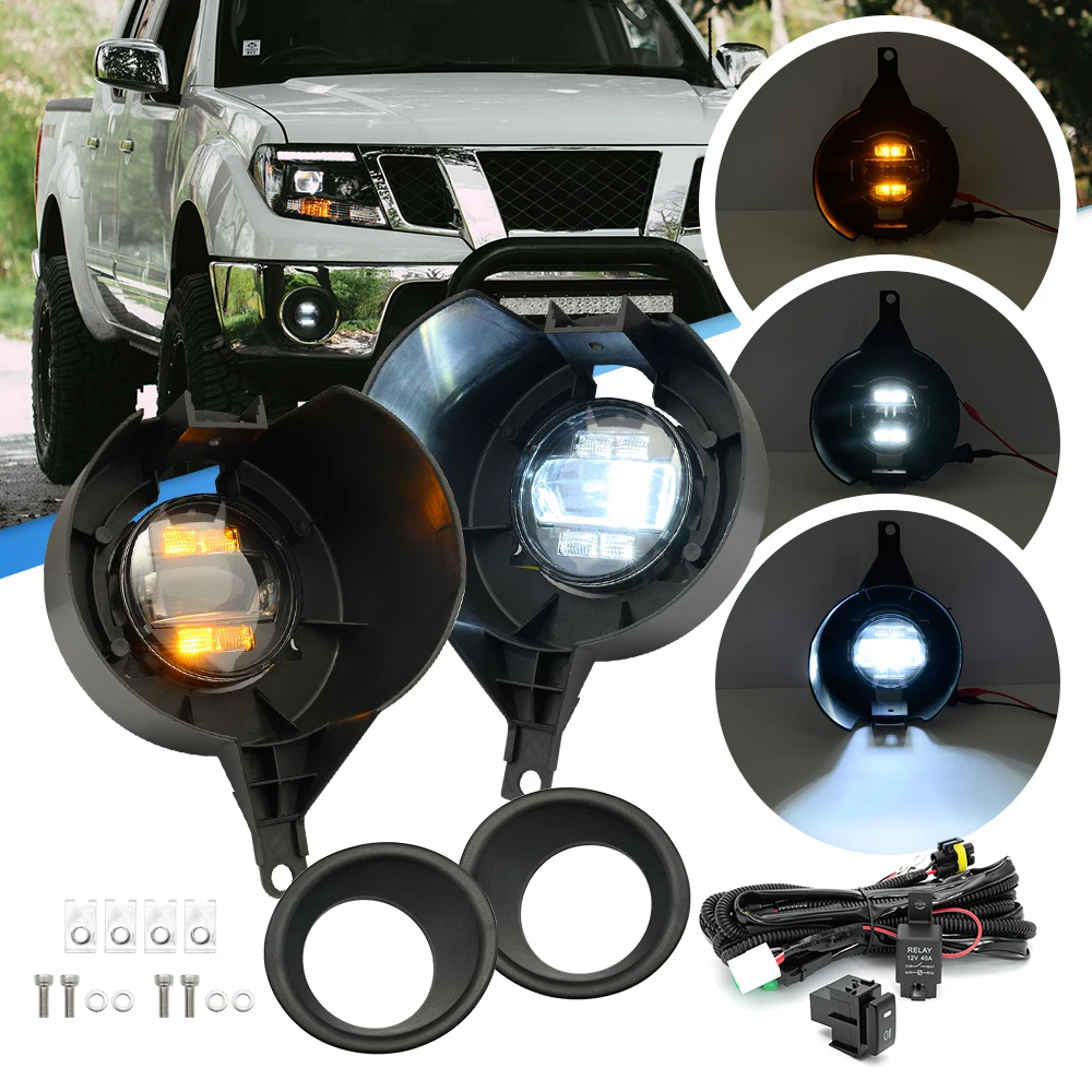 2PCS LED Fog Light For Nissan Frontier D40 2005-2020 w/ Chrome Steel Bumper Front Driving Lamp DRL turn signal light Assembly
2PCS LED Fog Light For Nissan Frontier D40 2005-2020 w/ Chrome Steel Bumper Front Driving Lamp DRL turn signal light Assembly