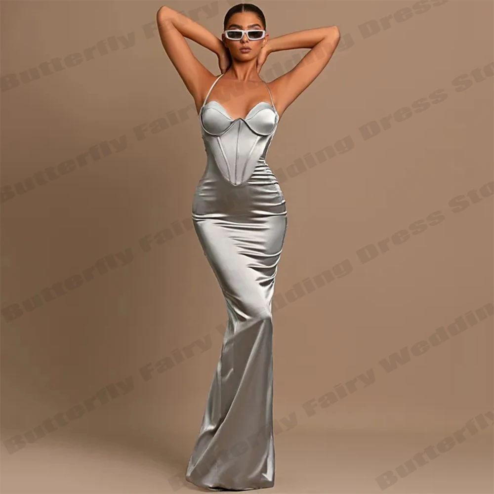 Elegant Sexy Backless Mermaid Dresses For Women Club Outfits Sleeveless Simple Solid Color Gorgeous Satin Party Long Dresses
Elegant Sexy Backless Mermaid Dresses For Women Club Outfits Sleeveless Simple Solid Color Gorgeous Satin Party Long Dresses