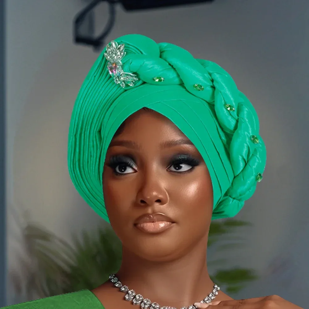 Luxury Diamonds Turban Cap for Women Wedding Party Geles African Autogele Headtie Nigeria Headpiece Muslim Hijab Braid Head Wrap
Luxury Diamonds Turban Cap for Women Wedding Party Geles African Autogele Headtie Nigeria Headpiece Muslim Hijab Braid Head Wrap