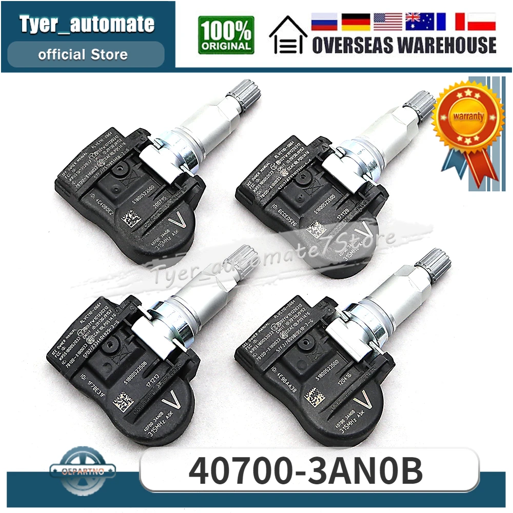 FOR Nissan Frontier Maxima NV200 Sentra Versa Versa Note Tire Pressure Monitor Sensor TPMS 315MHz 40700-3AN0B
FOR Nissan Frontier Maxima NV200 Sentra Versa Versa Note Tire Pressure Monitor Sensor TPMS 315MHz 40700-3AN0B