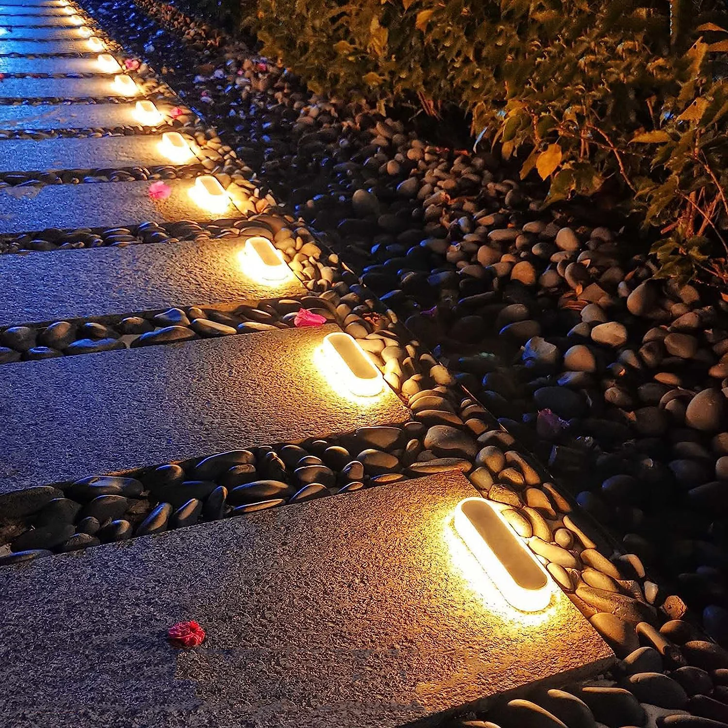 5 Years Lifespan 4 Pack Solar Deck Lights IP68 Waterproof Auto On/Off 5-Ton Anti-Pressure LED Step Lights for Garden Yard solar Path lighting
5 Years Lifespan 4 Pack Solar Deck Lights IP68 Waterproof Auto On/Off 5-Ton Anti-Pressure LED Step Lights for Garden Yard solar Path lighting