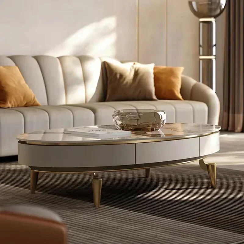 Luxury high-end oval tea table tea table living room rock plate combination TV cabinet small-sized tea table
Luxury high-end oval tea table tea table living room rock plate combination TV cabinet small-sized tea table