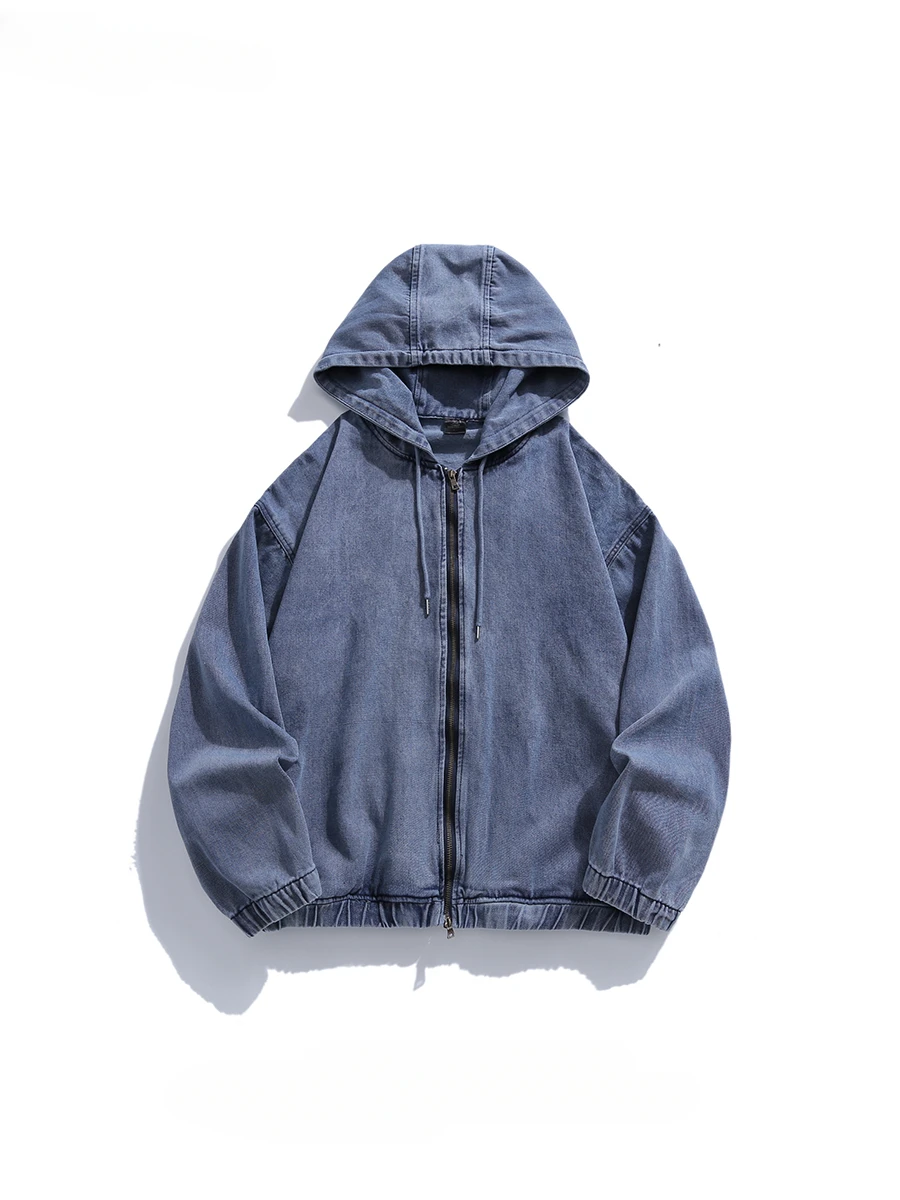 Men and Women Japanese Style Hooded Long-sleeved Denim Jackets Trendy Washed Street Casual Versatile Loose Workwear Zipper Coats
Men and Women Japanese Style Hooded Long-sleeved Denim Jackets Trendy Washed Street Casual Versatile Loose Workwear Zipper Coats