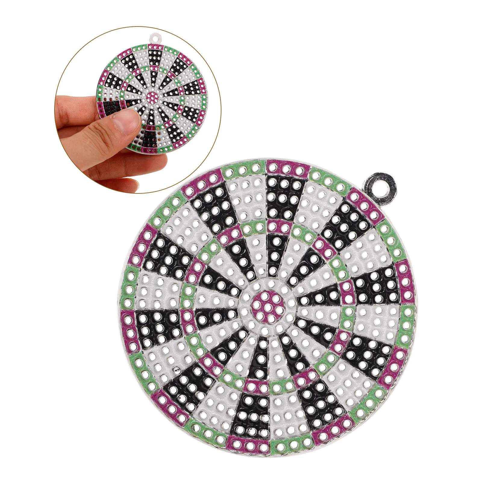 Finish Mini Dartboard Charm Metal Hanging Ornament for Craft Enthusiasts and Fashion Collectors Decoration
Finish Mini Dartboard Charm Metal Hanging Ornament for Craft Enthusiasts and Fashion Collectors Decoration