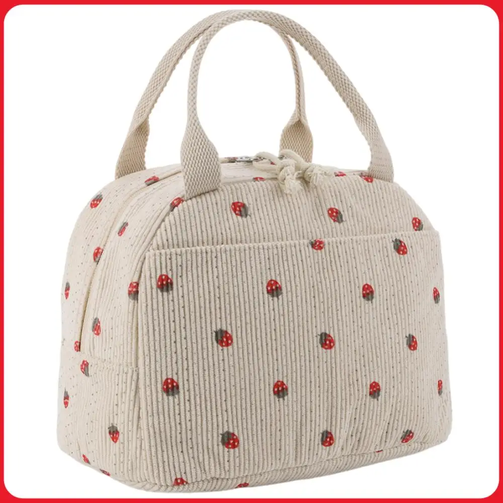 Strawberry/Daisy Corduroy Lunchbox Container Large Capacity Insulated Lunch Bag Multi-Function Cute Lunch Bag for Camping Picnic
Strawberry/Daisy Corduroy Lunchbox Container Large Capacity Insulated Lunch Bag Multi-Function Cute Lunch Bag for Camping Picnic