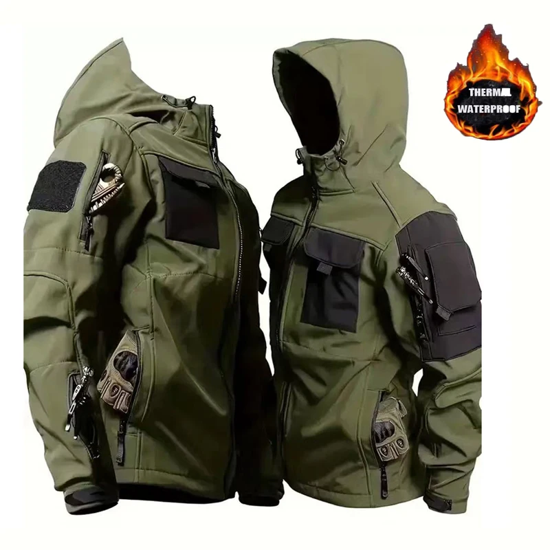 Men's Cargo Autumn Winter Fleece Softshell Hiking Jackets Tactical Military Army Climbing Trekking Casual Hunting Camping Coat
Men's Cargo Autumn Winter Fleece Softshell Hiking Jackets Tactical Military Army Climbing Trekking Casual Hunting Camping Coat