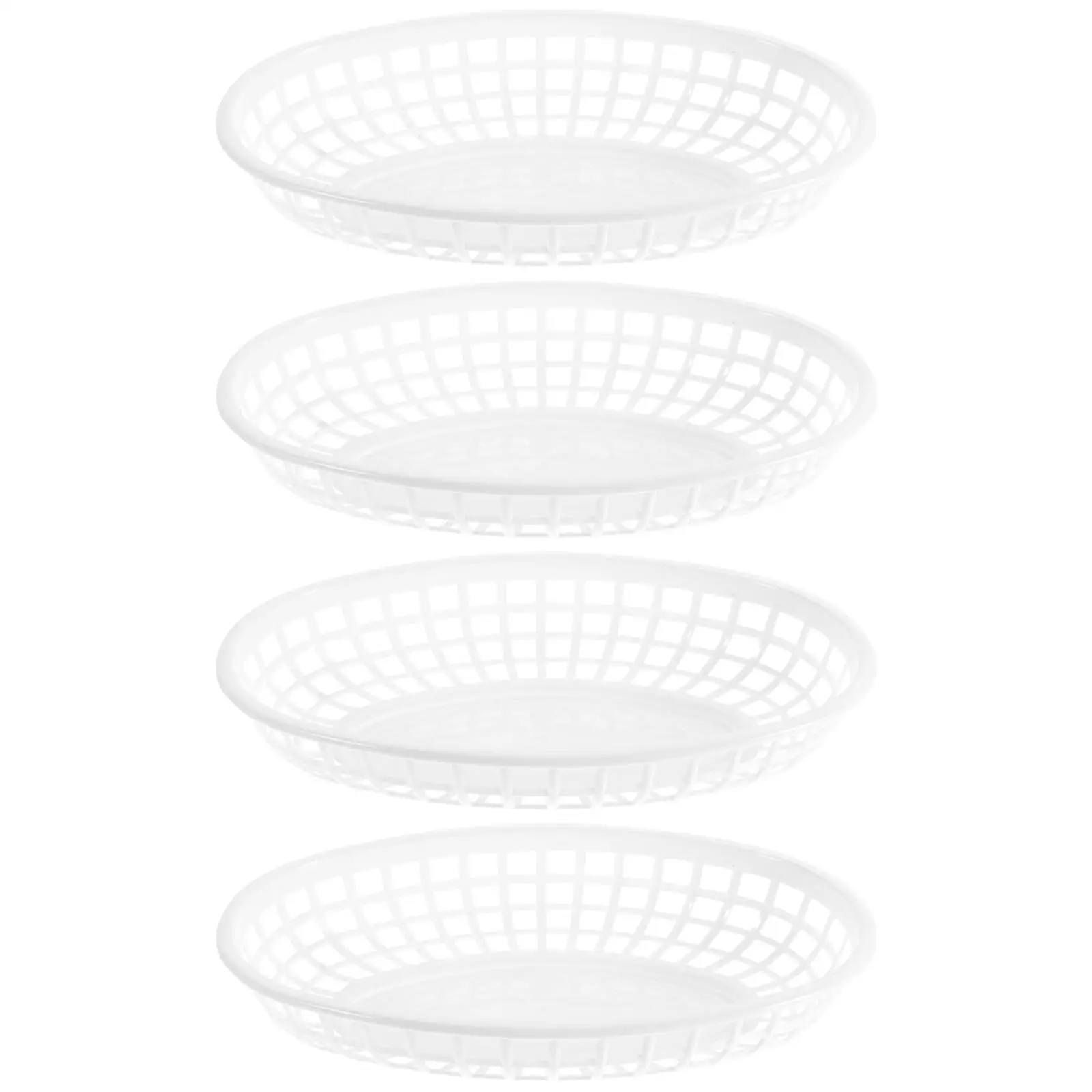 4 Pcs White Storage Baskets Fruit Trays Snack Plates Plastic Containers PP Material Easy Clean Kitchen Supplies
4 Pcs White Storage Baskets Fruit Trays Snack Plates Plastic Containers PP Material Easy Clean Kitchen Supplies