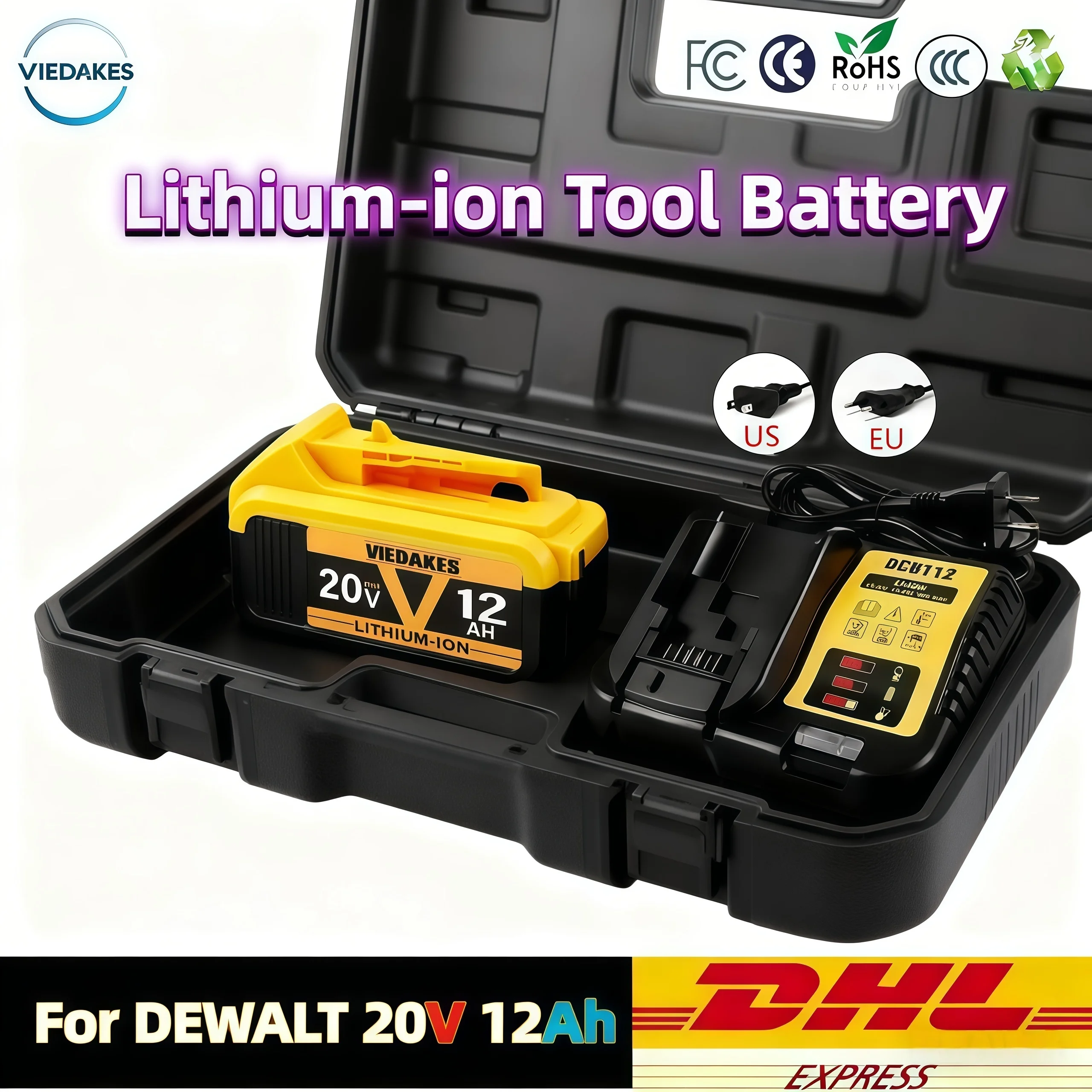 High-power For DEWALT 5AH 6AH 9AH DCB203 20V Lithium-ion Battery For Dewalt DCB206 DCB205 DCB204 Power Tool Replacement Battery
High-power For DEWALT 5AH 6AH 9AH DCB203 20V Lithium-ion Battery For Dewalt DCB206 DCB205 DCB204 Power Tool Replacement Battery