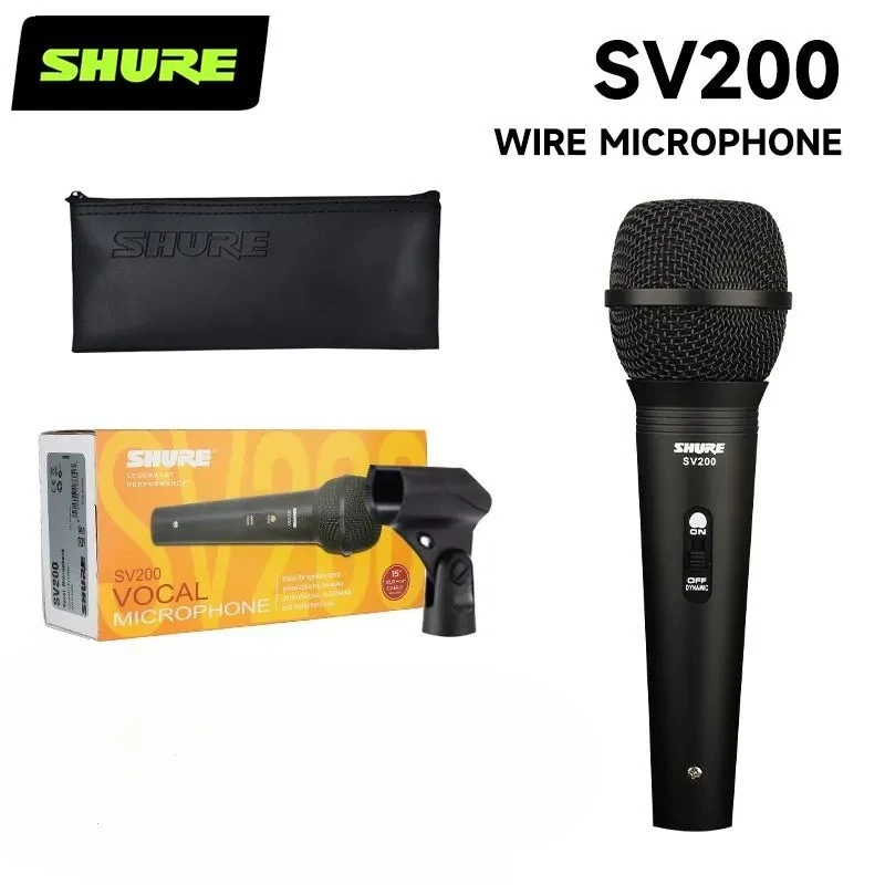 Shure SV200 Cardioid Dynamic Microphone for Stage Singing Professional Wired Microphone for Shure Karaoke SV200 Microphone
Shure SV200 Cardioid Dynamic Microphone for Stage Singing Professional Wired Microphone for Shure Karaoke SV200 Microphone