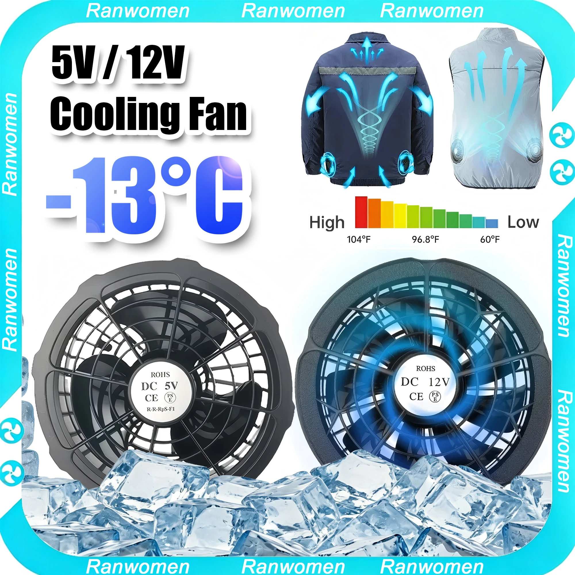 Air Conditioner Vest Cooling Fan 5V or 12V Adjustable Gear High Speed Fan For High Temperature Outdoor Work Fast Cooling DC Fan
Air Conditioner Vest Cooling Fan 5V or 12V Adjustable Gear High Speed Fan For High Temperature Outdoor Work Fast Cooling DC Fan