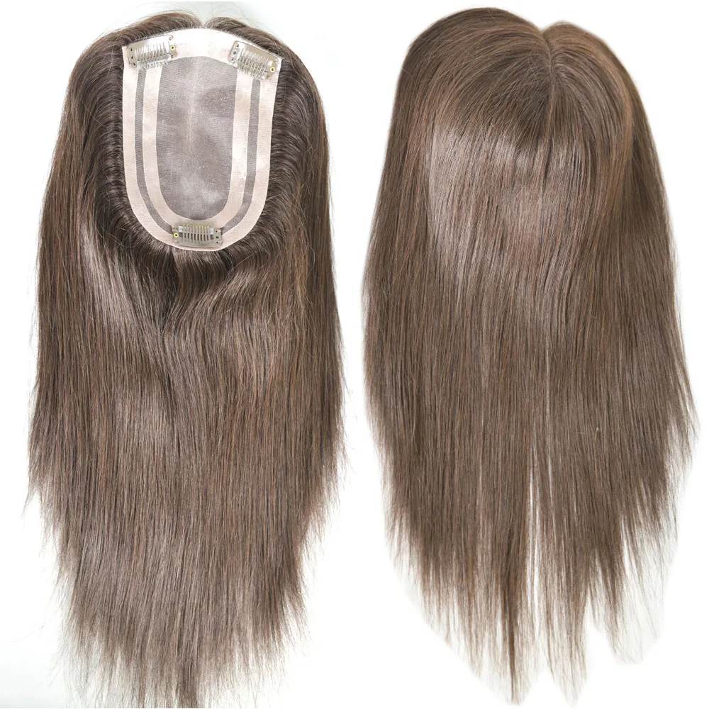 14 Inch Long Hair Toppers for Women,100% Remy Human Hair 4x6 Inch Mono net with PU around with 3 Non-slip Clips
14 Inch Long Hair Toppers for Women,100% Remy Human Hair 4x6 Inch Mono net with PU around with 3 Non-slip Clips