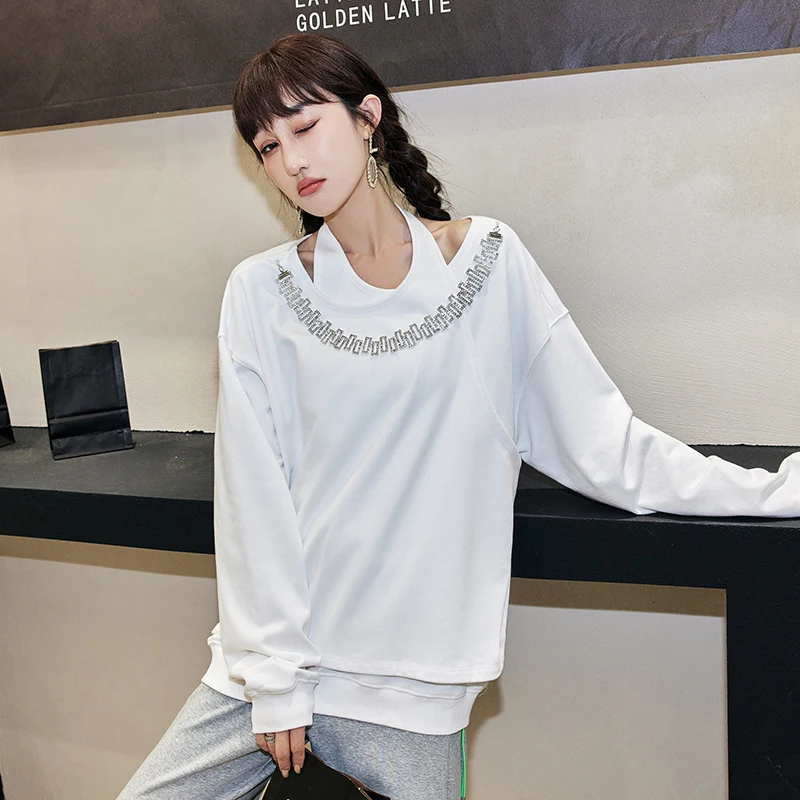 Women's Loose Long Sve Cross Ne Sweatirt Sweet Sle Color round Ne Casual Comfortable Soft Fabric Autumn Top
Women's Loose Long Sve Cross Ne Sweatirt Sweet Sle Color round Ne Casual Comfortable Soft Fabric Autumn Top