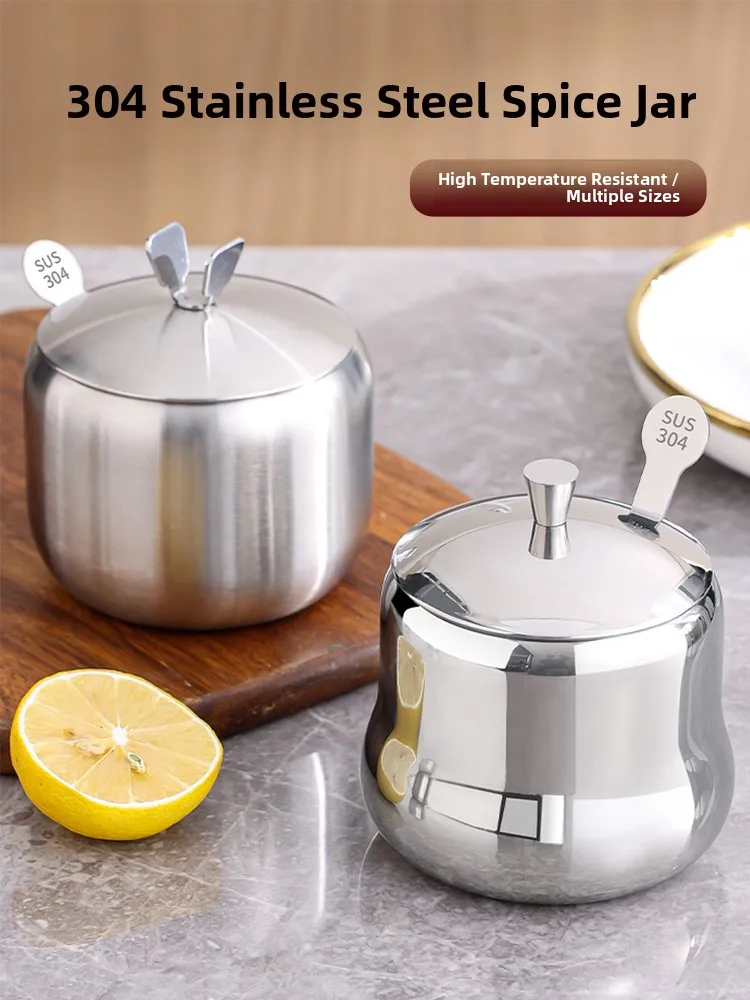 304 Stainl Steel Seasoning Jar Single Small Oil Bottle Kitchen Utensils Salt Container Creative Home Use Chili Bottle
304 Stainl Steel Seasoning Jar Single Small Oil Bottle Kitchen Utensils Salt Container Creative Home Use Chili Bottle