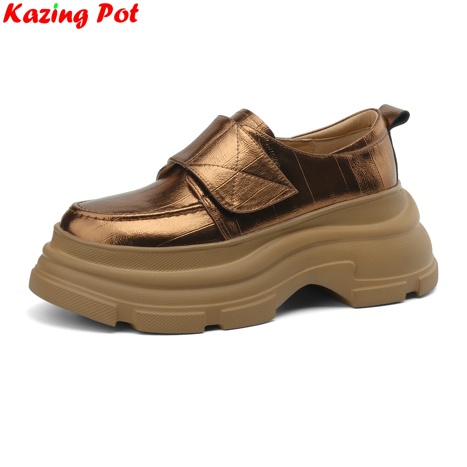 Кроссовки из коровьей кожи Krazing Pot на толстой подошве, повседневная вулканизированная обувь с круглым носком, брендовые лоферы в стиле ретро, вечерние женские туфли на плоской подошве
Кроссовки из коровьей кожи Krazing Pot на толстой подошве, повседневная вулканизированная обувь с круглым носком, брендовые лоферы в стиле ретро, вечерние женские туфли на плоской подошве