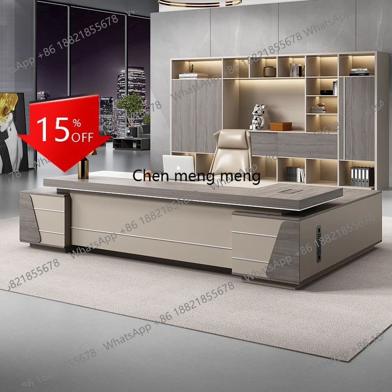 D80 Simple Modern Office Desks Cabinet Luxury Reception Designer Boss Table Chair Manager Customized Unique Bureau Meuble Furnit
D80 Simple Modern Office Desks Cabinet Luxury Reception Designer Boss Table Chair Manager Customized Unique Bureau Meuble Furnit