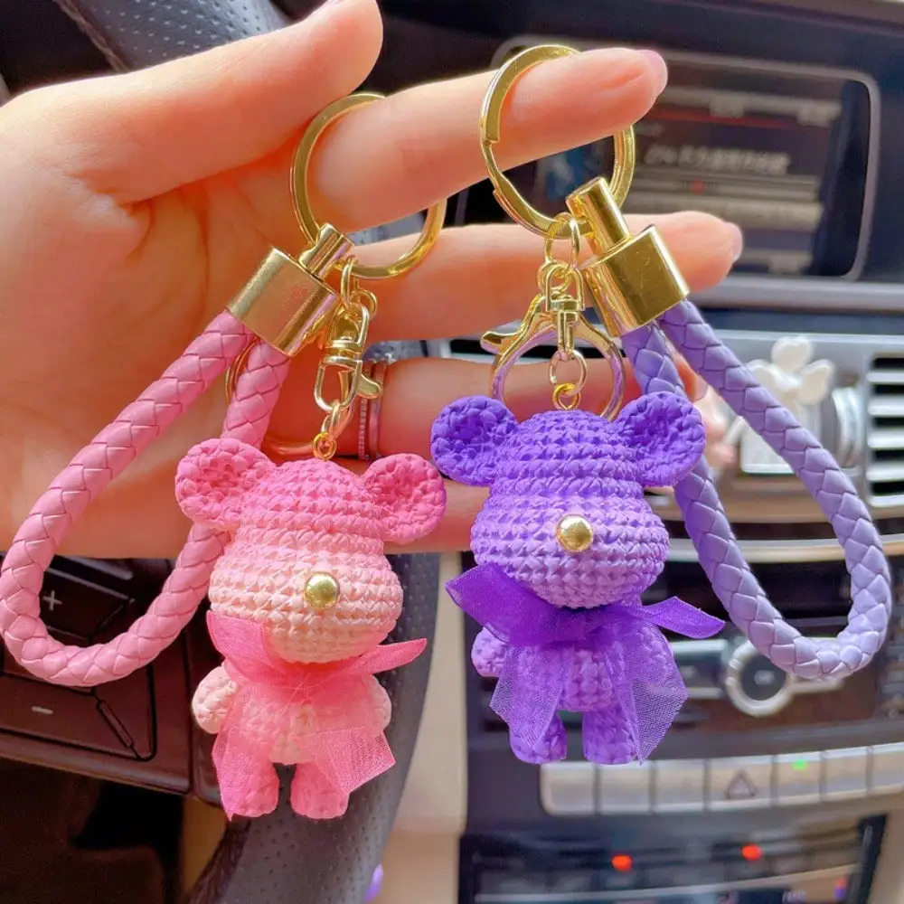 Resin yarn bear keychain creative couple backpack bear pendant women exquisite car keychain
Resin yarn bear keychain creative couple backpack bear pendant women exquisite car keychain