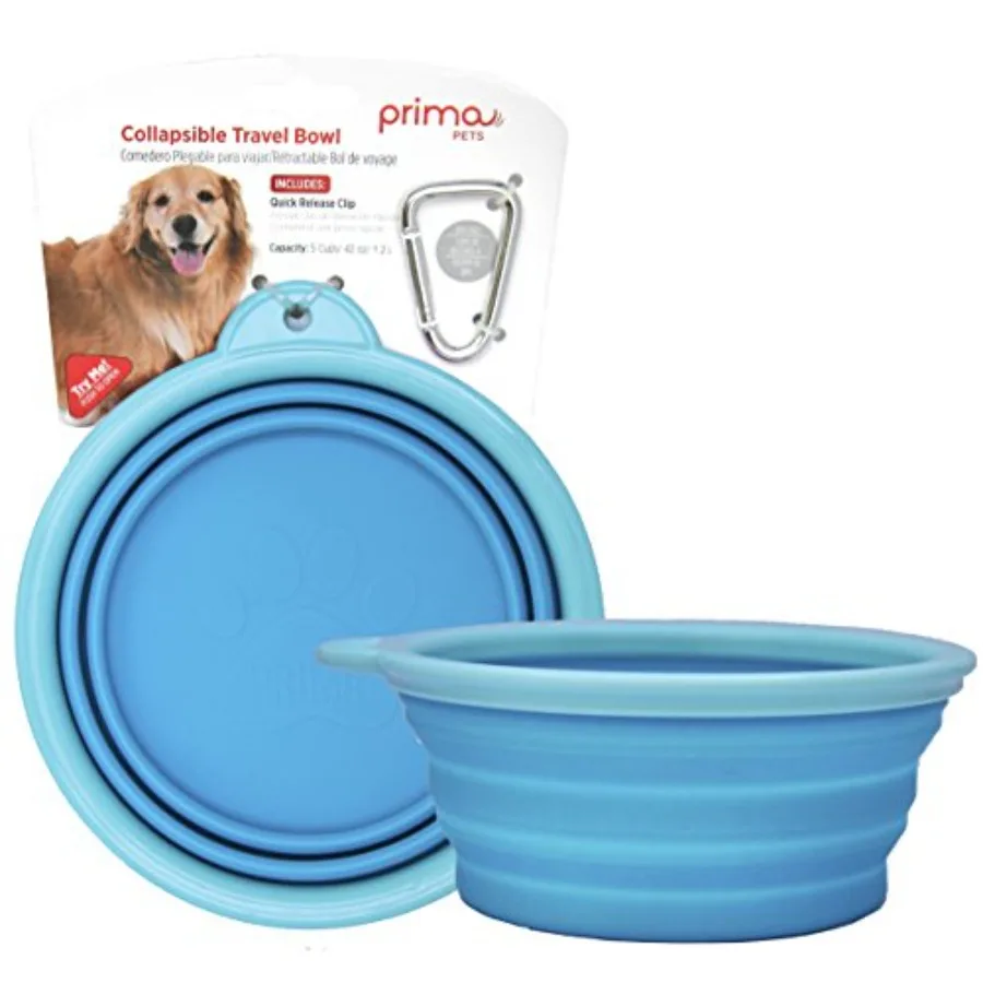 Prima Pet Expandable/ Collapsible Silicone Food and Water Travel Bowl with Clip for Medium and Large Dog, Portable and Durable
Prima Pet Expandable/ Collapsible Silicone Food and Water Travel Bowl with Clip for Medium and Large Dog, Portable and Durable