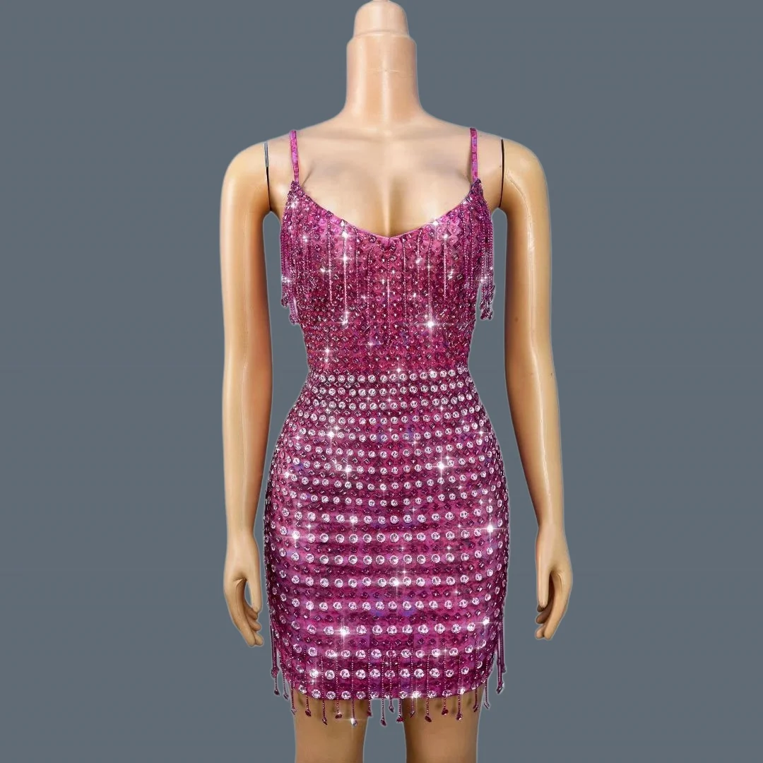 Sparkly Rhinestone Tassel Deep V Neck Mini Dress Strap Bodycon Party Luxury Outfit Women Cocktail Birthday Gala Clubwear Fenhupo
Sparkly Rhinestone Tassel Deep V Neck Mini Dress Strap Bodycon Party Luxury Outfit Women Cocktail Birthday Gala Clubwear Fenhupo