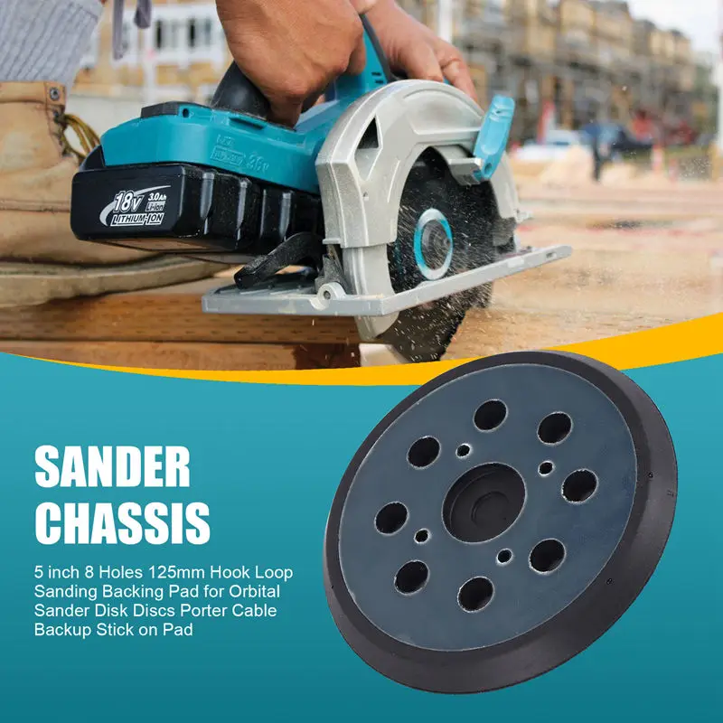 5 Inch 8 Holes 125Mm Hook Loop Sanding Backing Pad For Orbital Sander Disk Discs Porter Cable Backup Stick On Pad
5 Inch 8 Holes 125Mm Hook Loop Sanding Backing Pad For Orbital Sander Disk Discs Porter Cable Backup Stick On Pad