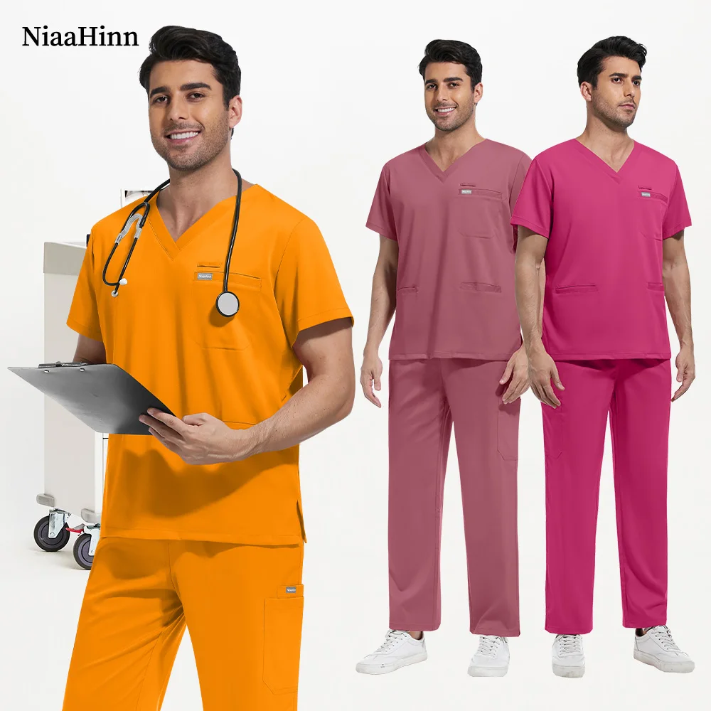 Niaahinn Spa Beauty Institution Workwear Oral Clinic Nursing Uniform Men and Women Solid Color Short Sleeved Hospital Scrub Suit
Niaahinn Spa Beauty Institution Workwear Oral Clinic Nursing Uniform Men and Women Solid Color Short Sleeved Hospital Scrub Suit
