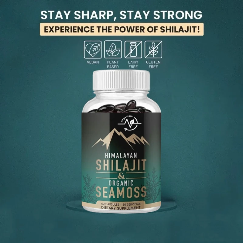 Himalayan Shilajit Organic Seaweed Capsules Rich in Humic Acid And Iodine Nutritional Supplement 60 Count
Himalayan Shilajit Organic Seaweed Capsules Rich in Humic Acid And Iodine Nutritional Supplement 60 Count