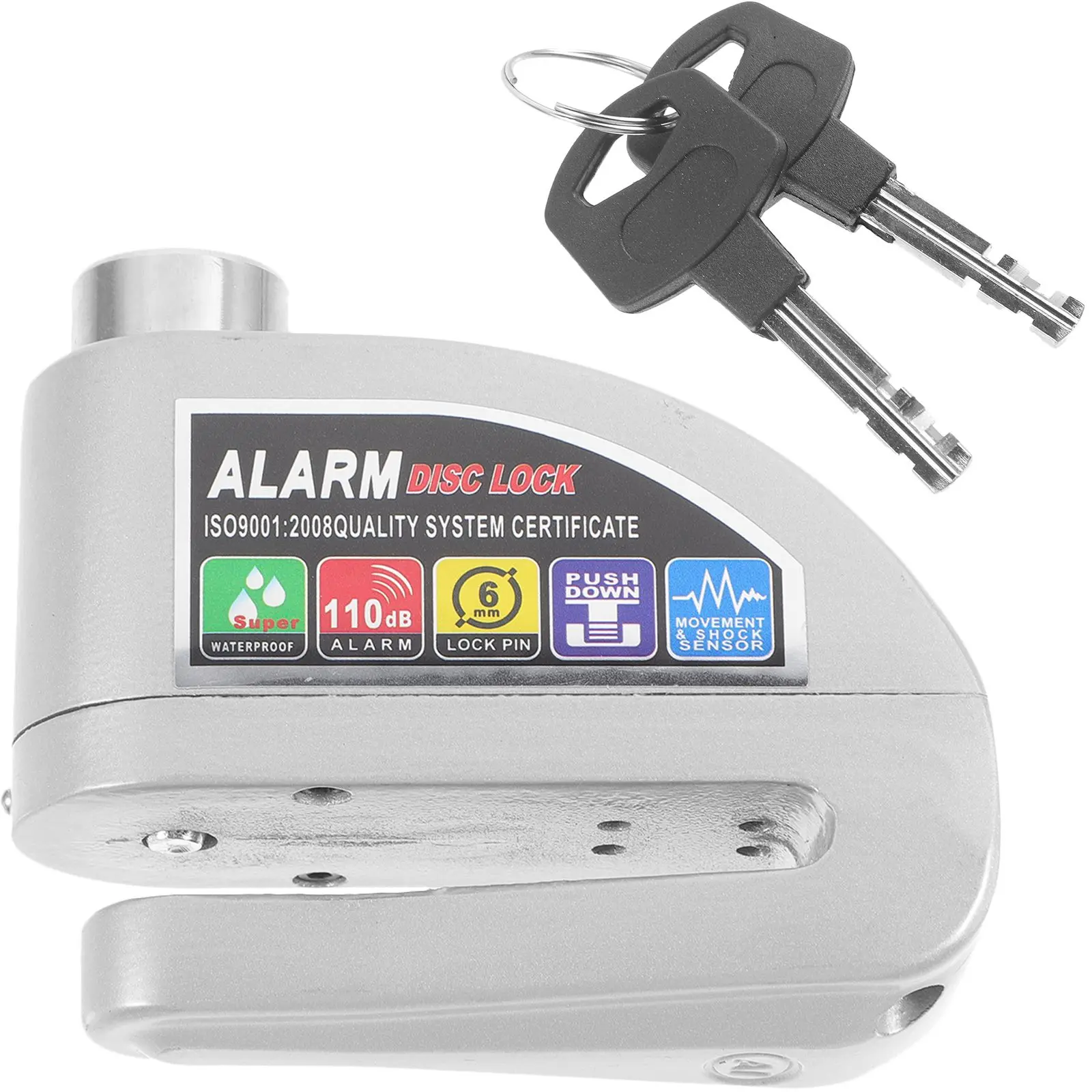 Alarm Disc Lock Waterproof Motorcycle Anti-theft Disc Brake Lock Alarm Sound 6mm Pin Brake Disc Wheel Security Lock for Motorbik
Alarm Disc Lock Waterproof Motorcycle Anti-theft Disc Brake Lock Alarm Sound 6mm Pin Brake Disc Wheel Security Lock for Motorbik
