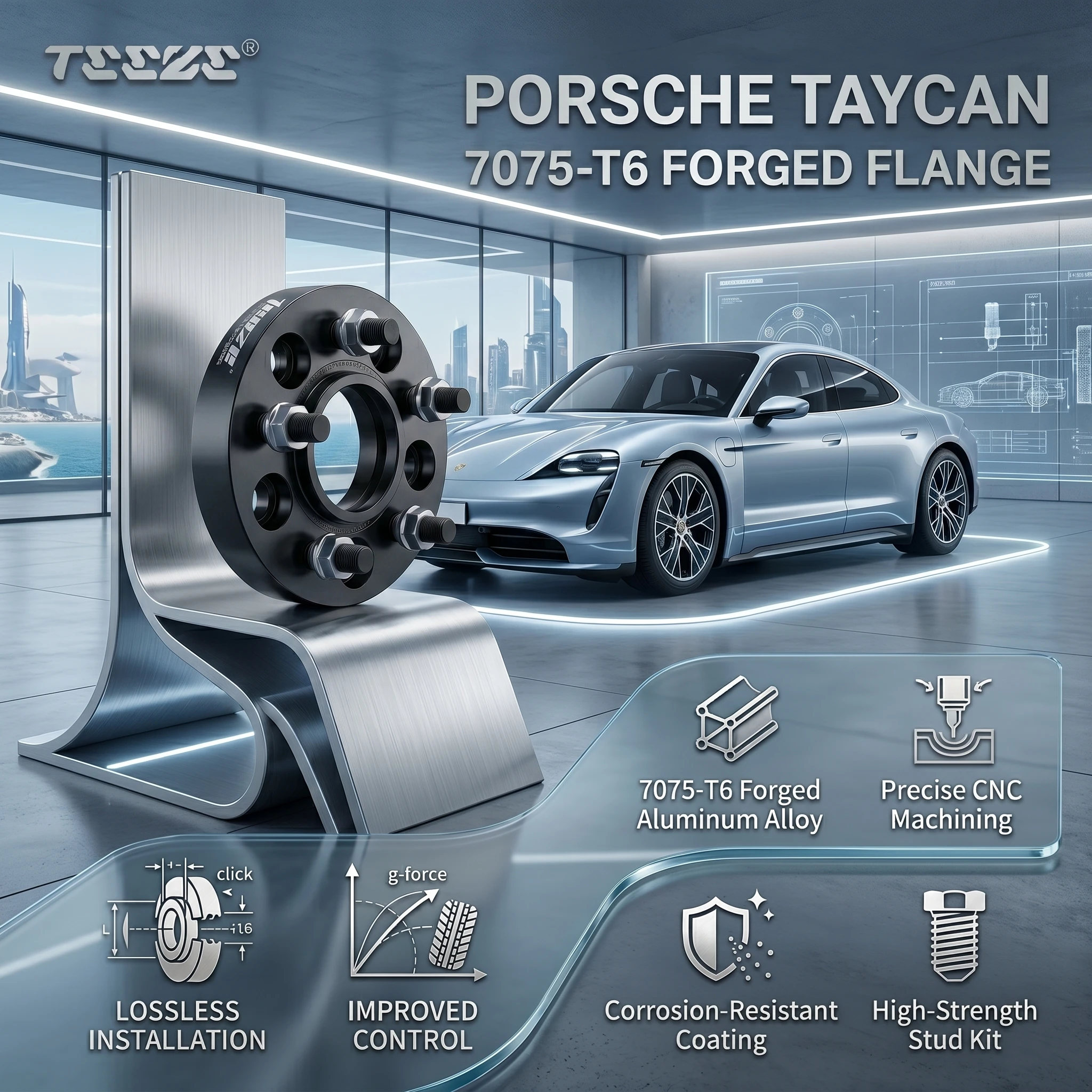 Teeze 2/4pcs 5x130 CB 71.6 M14x1.5 Hub Centric Black Forged wheel spacer For Porsche Taycan Flange Plate15/20/25/30/35mm
Teeze 2/4pcs 5x130 CB 71.6 M14x1.5 Hub Centric Black Forged wheel spacer For Porsche Taycan Flange Plate15/20/25/30/35mm