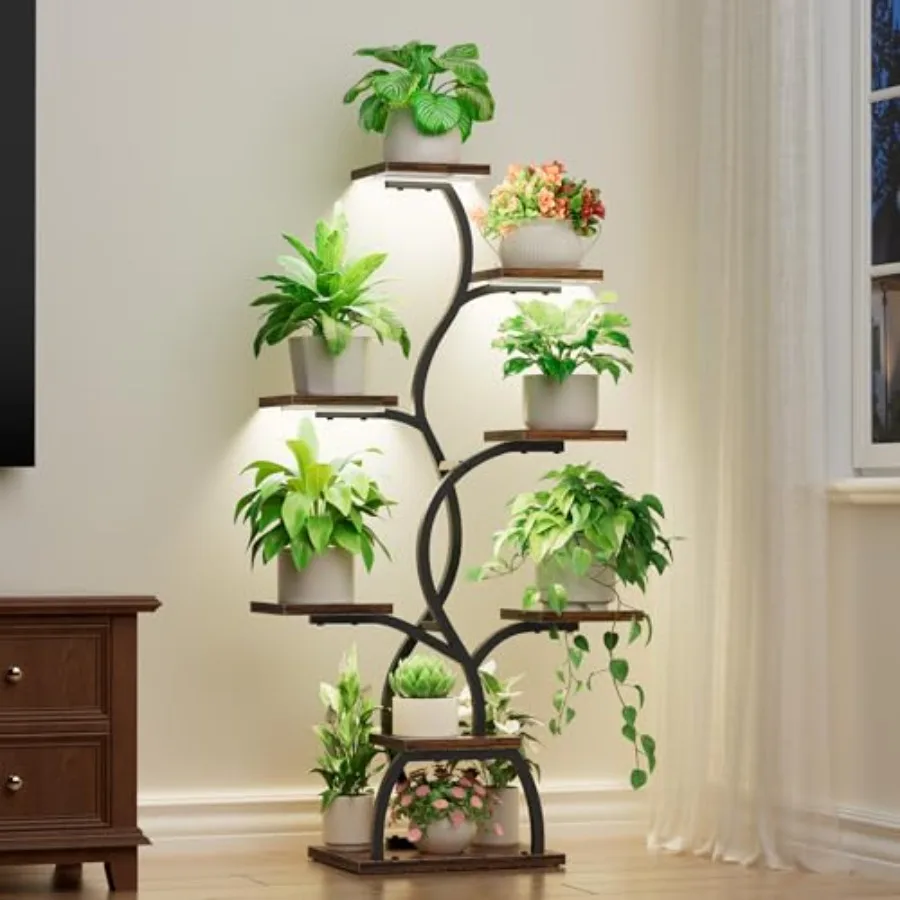 Plant Stand Indoor with Grow Light - 8 Tiered Plant Shelf Indoor Corner Plant Stand 49" Tall Plant Shelf with Lights for Indoor
Plant Stand Indoor with Grow Light - 8 Tiered Plant Shelf Indoor Corner Plant Stand 49" Tall Plant Shelf with Lights for Indoor