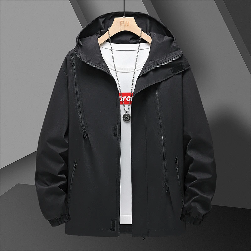 Мужская демисезонная куртка свободного кроя с капюшоном, ветрозащитная, из полиэстера, модная, прямого кроя, однотонная, универсальная
Мужская демисезонная куртка свободного кроя с капюшоном, ветрозащитная, из полиэстера, модная, прямого кроя, однотонная, универсальная