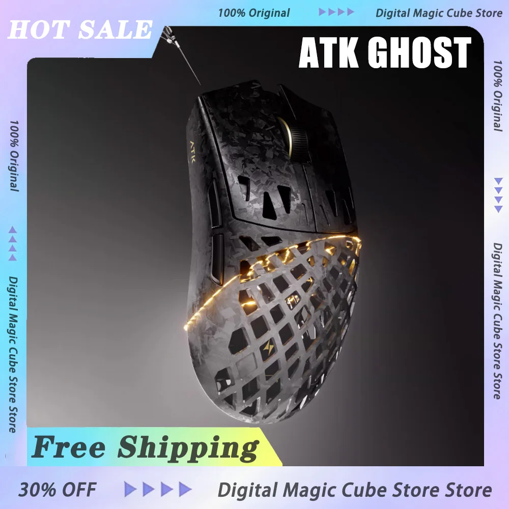 ATK GHOST Composite Carbon Fibre Mouse Wireless Bluetooth Hollow-out Gaming Mouse Paw3950ultra 48g Lightweight 0.163ms PC Gamer
ATK GHOST Composite Carbon Fibre Mouse Wireless Bluetooth Hollow-out Gaming Mouse Paw3950ultra 48g Lightweight 0.163ms PC Gamer