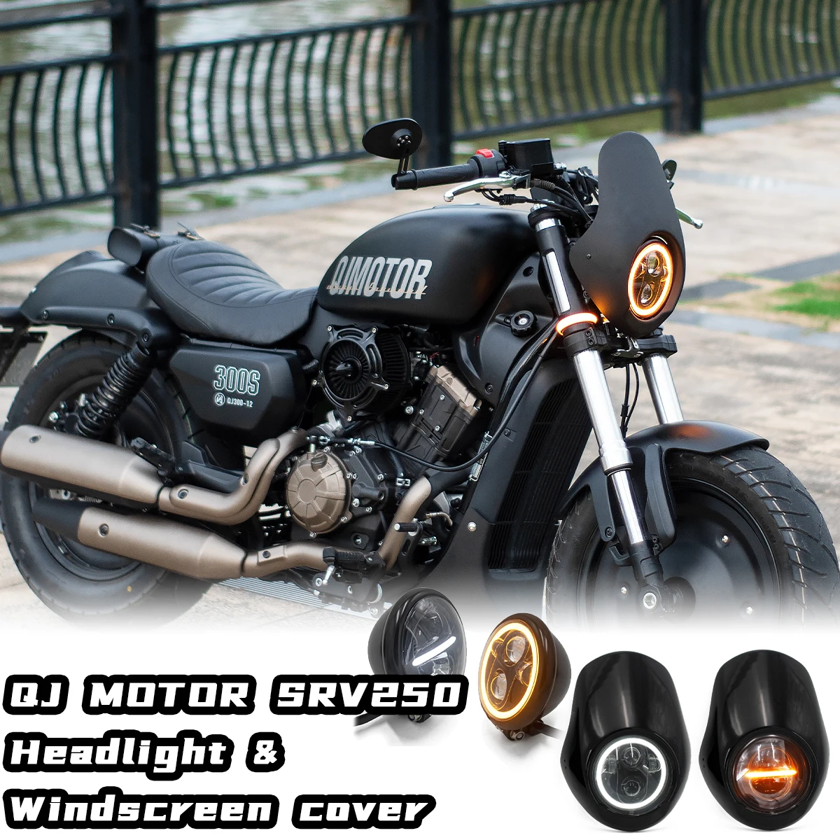 QJMOTOR SRV250 Обтекатель передней фары мотоцикла, крышка капота, АБС-пластик, литой черный, простая установка, налобный фонарь
QJMOTOR SRV250 Обтекатель передней фары мотоцикла, крышка капота, АБС-пластик, литой черный, простая установка, налобный фонарь