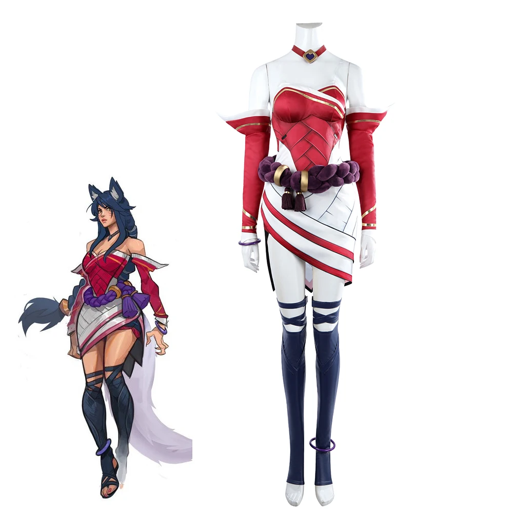 Костюм для косплея 2XKO Ahri, женское платье с серьгами, пояс, аксессуары, карнавальный наряд на Хэллоуин
Костюм для косплея 2XKO Ahri, женское платье с серьгами, пояс, аксессуары, карнавальный наряд на Хэллоуин