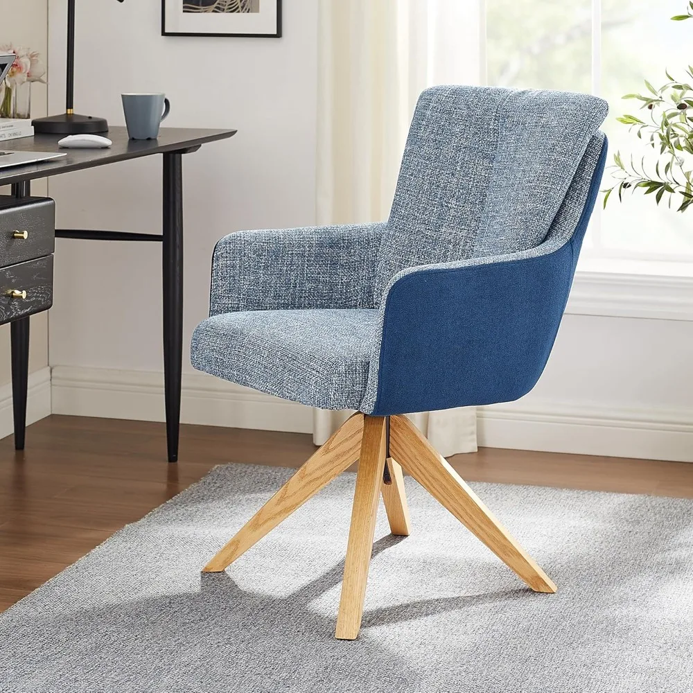 Mid Century Desk Chair - Office Chair No Wheels, Modern Swivel Accent Chair, Fabric Upholstered Armchair with Oak Wood
Mid Century Desk Chair - Office Chair No Wheels, Modern Swivel Accent Chair, Fabric Upholstered Armchair with Oak Wood
