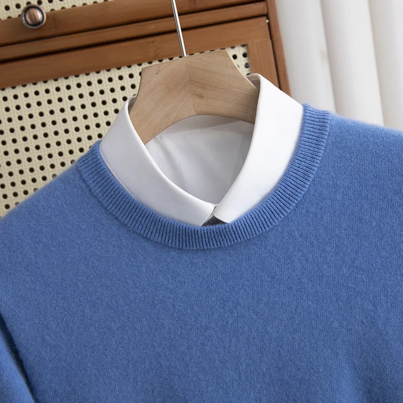 100% Merino Wool Sweater Men's Round Neck Thickened Tops Autumn Winter New Soft Warm Casual Solid Color Knitted Pullover
100% Merino Wool Sweater Men's Round Neck Thickened Tops Autumn Winter New Soft Warm Casual Solid Color Knitted Pullover