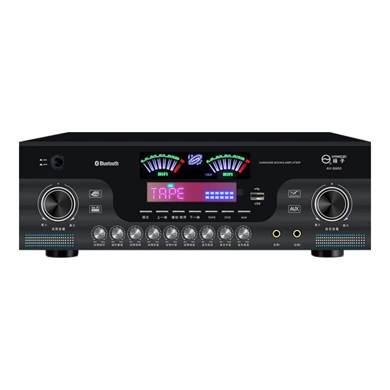 Professional Home KTV Karaoke Amplifier With 5-Channels High-Power Audio For Bluetooth Radio USB Subwoofer-for Home Theater 
Professional Home KTV Karaoke Amplifier With 5-Channels High-Power Audio For Bluetooth Radio USB Subwoofer-for Home Theater