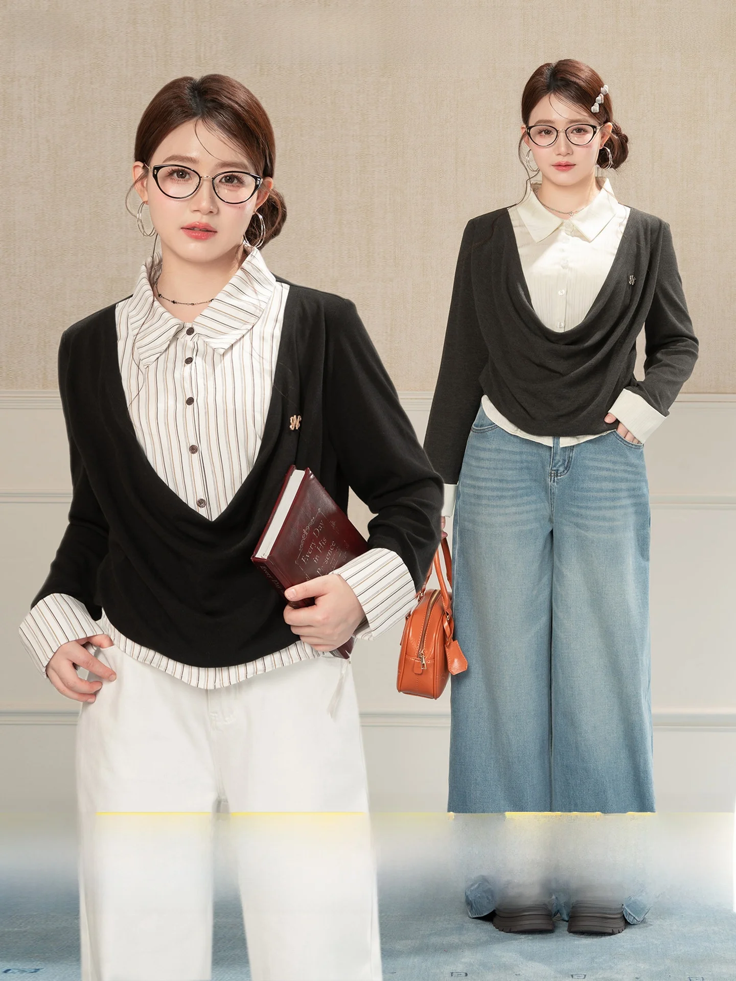 Heynew plus Size Women's irt Spring Lazy Wed Top Striped Ne Long Sve Regular Fit Casual Workwear
Heynew plus Size Women's irt Spring Lazy Wed Top Striped Ne Long Sve Regular Fit Casual Workwear