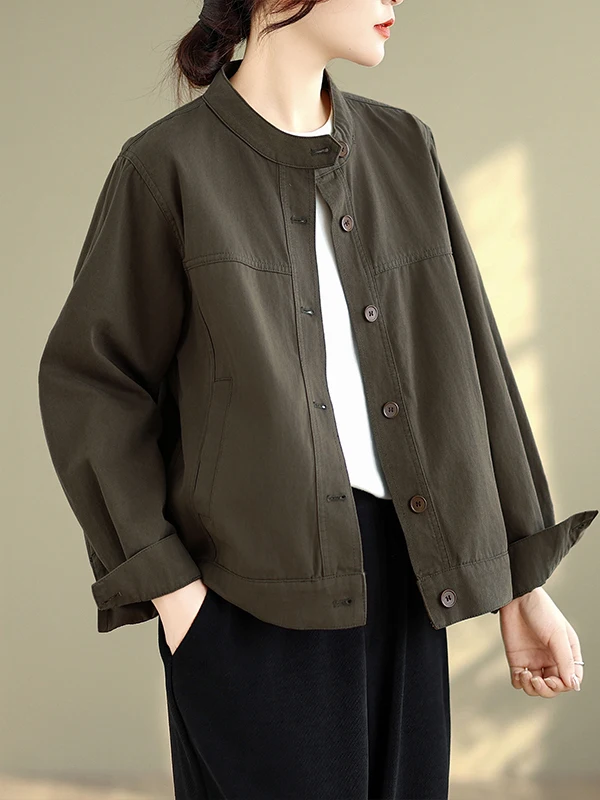 Casual Loose Workwear Jacket Women's Autumn Winter New Style Simple Stand Collar Short Open Cardigan Top Versatile Commute Style
Casual Loose Workwear Jacket Women's Autumn Winter New Style Simple Stand Collar Short Open Cardigan Top Versatile Commute Style