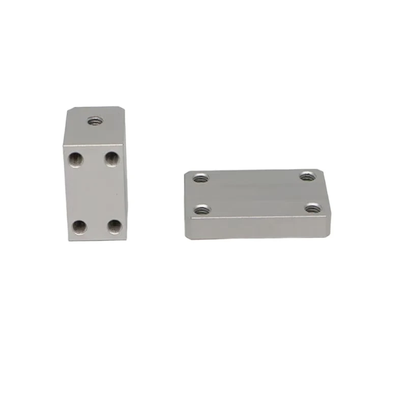 CNC machining custom aluminum alloy porous connection block mechanical mounting holder
CNC machining custom aluminum alloy porous connection block mechanical mounting holder