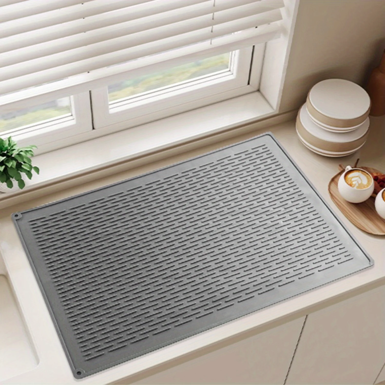 Silicone Dish Drying Mat 27.9"x20" - Multi-Use Heat-Resistant Eco-Friendly Counter Mat, Sink Liner, Coffee Mat - Easy to Clean,
Silicone Dish Drying Mat 27.9"x20" - Multi-Use Heat-Resistant Eco-Friendly Counter Mat, Sink Liner, Coffee Mat - Easy to Clean,