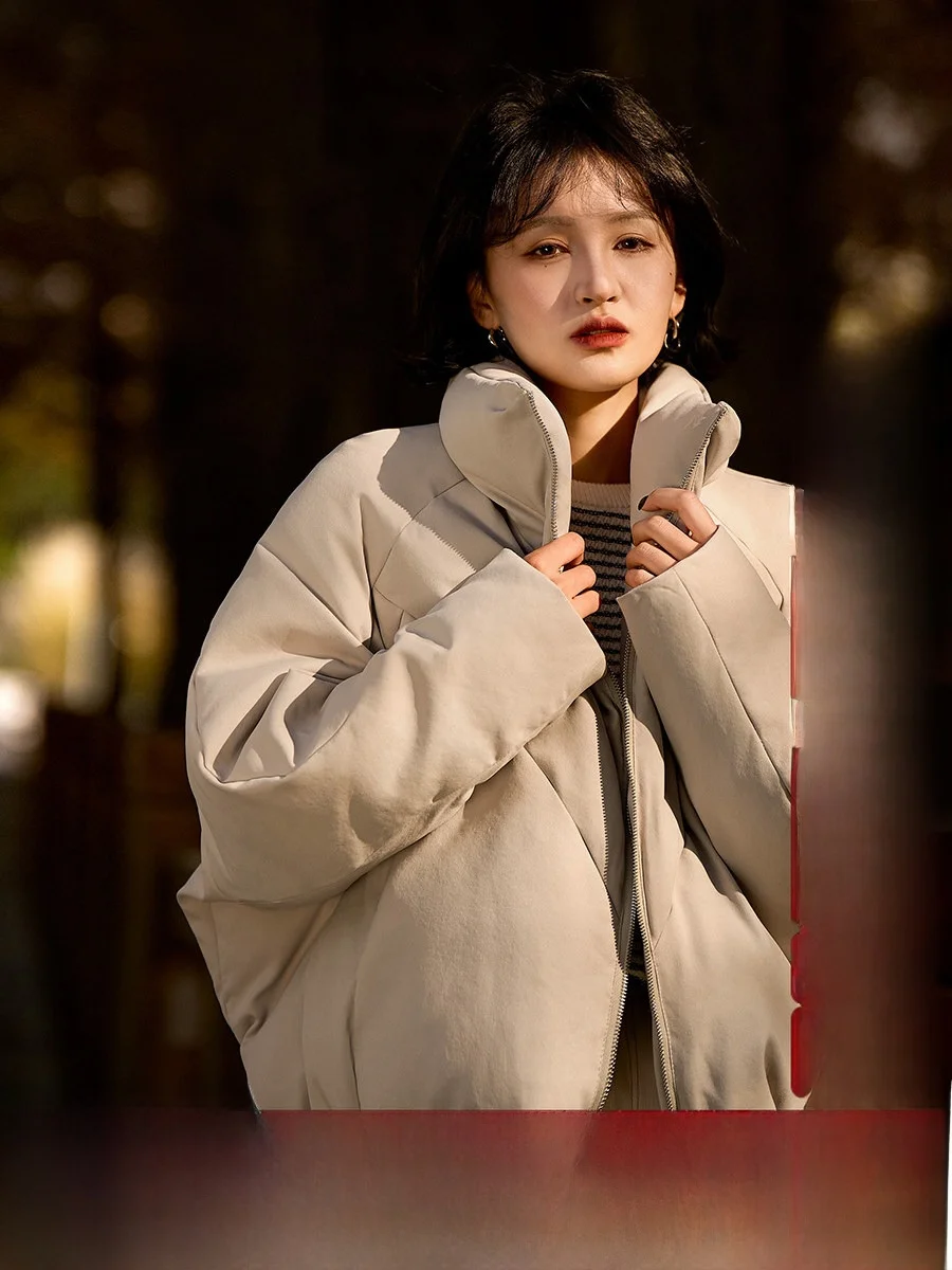 Легкий пуховик свободного кроя с 3D-дизайном из белого гусиного пуха, модное теплое пальто для женщин для повседневной носки
Легкий пуховик свободного кроя с 3D-дизайном из белого гусиного пуха, модное теплое пальто для женщин для повседневной носки