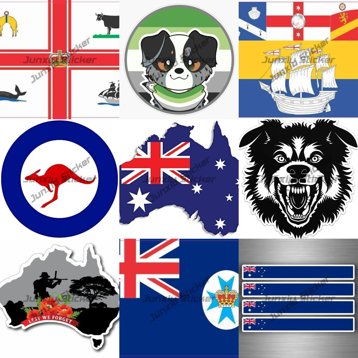 Melbourne Queensland Sydney Australia Flag Map Outline Stickers Funny Australian Shepherd Vinyl Waterproof JDM Decal Accessorie
Melbourne Queensland Sydney Australia Flag Map Outline Stickers Funny Australian Shepherd Vinyl Waterproof JDM Decal Accessorie