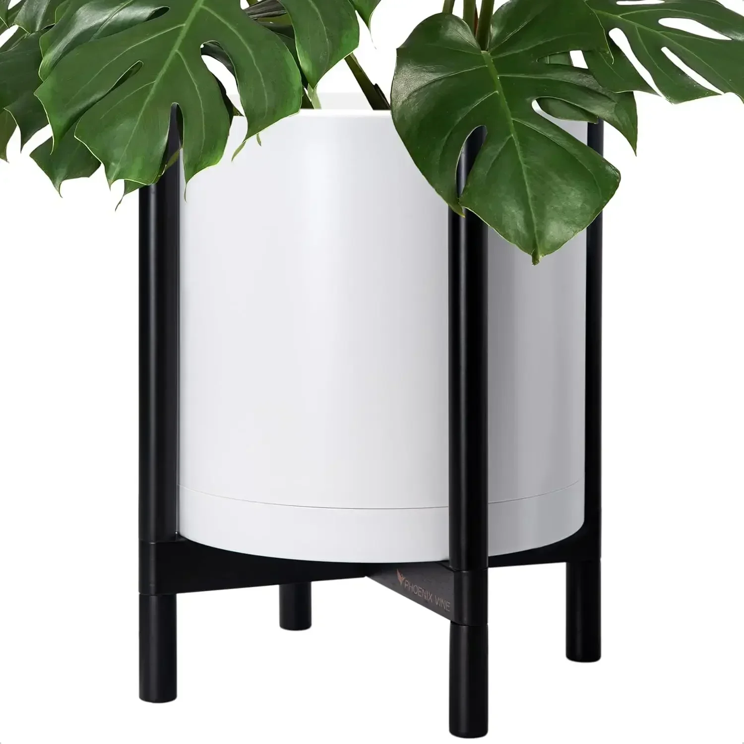 D'vine Dev Planter Pot with Stand - 16 Inch Plastic Cylinder Flower Pot with Wood Planter Holder for Indoor, Matte White Pot + E
D'vine Dev Planter Pot with Stand - 16 Inch Plastic Cylinder Flower Pot with Wood Planter Holder for Indoor, Matte White Pot + E
