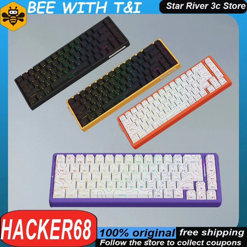 Bee With T&I Hacker68m Hacker68lite Mechanical Keyboard Magnetic Shaft Aluminum Alloy 8k Low Latency Customized Gaming Keyboard
Bee With T&I Hacker68m Hacker68lite Mechanical Keyboard Magnetic Shaft Aluminum Alloy 8k Low Latency Customized Gaming Keyboard