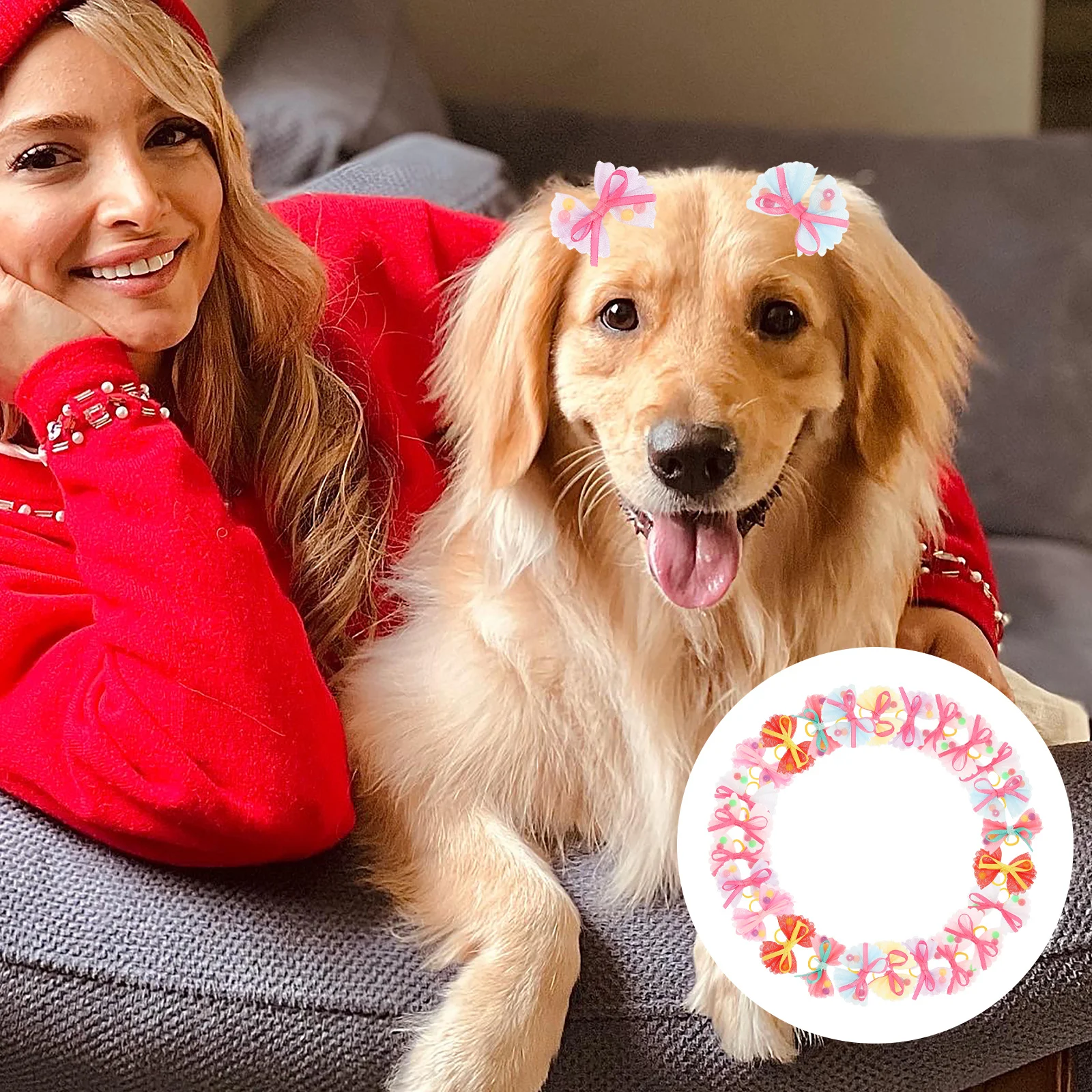 50Pcs Decorative Puppy Bows Stylish Pet Hair Bowtie Cute Grooming Accessories for Dogs Cats Babies Horses Rabbits
50Pcs Decorative Puppy Bows Stylish Pet Hair Bowtie Cute Grooming Accessories for Dogs Cats Babies Horses Rabbits